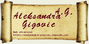 Aleksandra Gigović vizit kartica